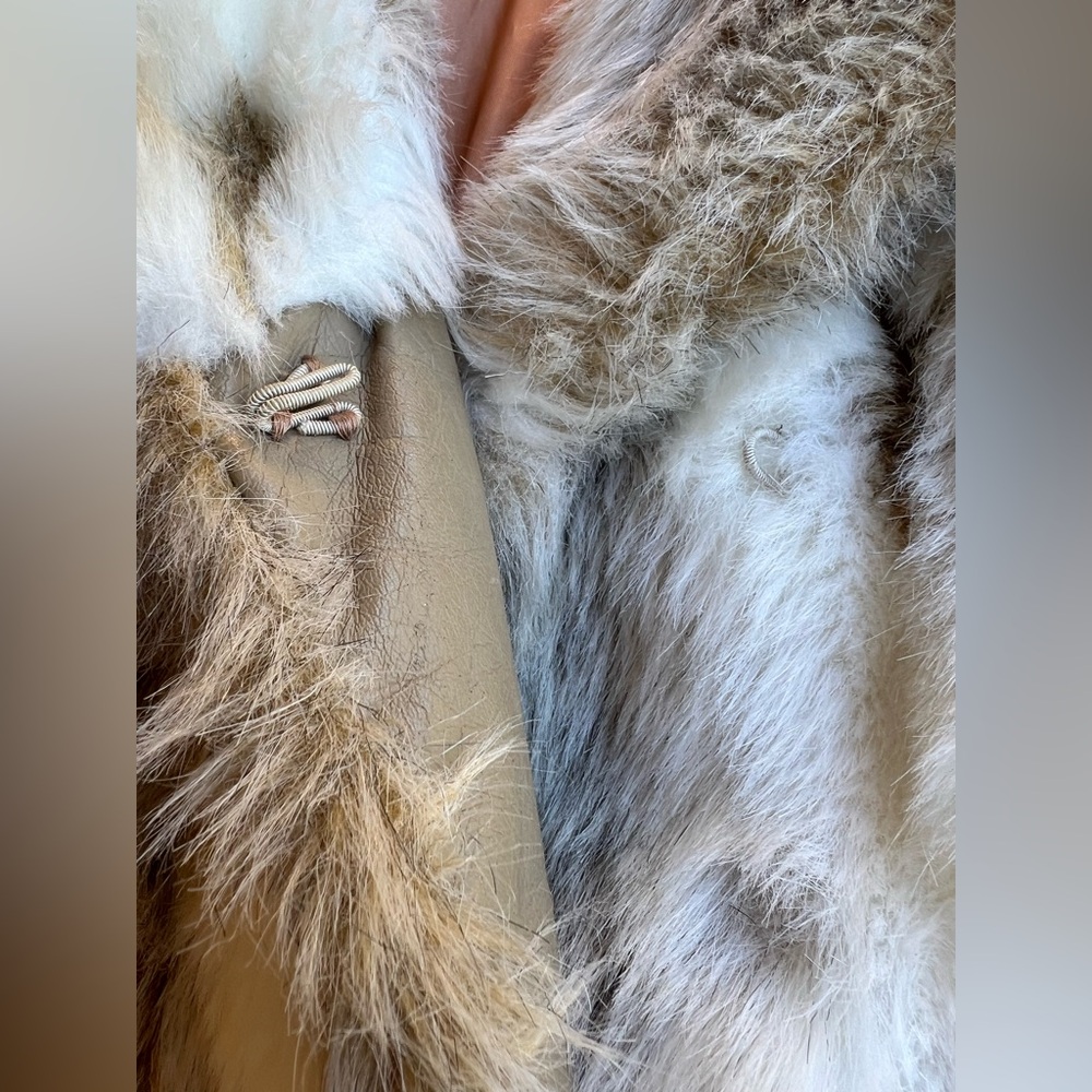 VTG ILGWU UNION-MADE Faux Fur Coat Hollywood Glam Statement Jacket USA-Made - Picture 6 of 15